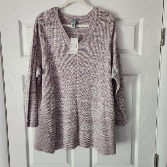 Catherine's Purple & White Knit Sweater - Picture 1 of 3
